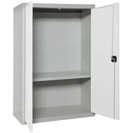 Proregal Stahlschrank Metall 90x80x40 cm Grau/Weiß 1x Fachboden