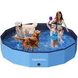 Meowant Hundepool Faltbar, Hundebadewanne, Planschbecken Groß Verdickt PVC, Extra Großer Outdoor-Faltbarer Kinderpool, Tragbare Rutschfestes Hundeplanschbecken, Keine Pumpe Benötigt(180 x 30 cm)