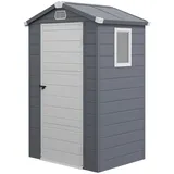 Outsunny Gerätehaus 1,1 m2 1,02 x 1,33 m Dunkelgrau