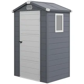 Outsunny Gerätehaus 1,1 m2 1,02 x 1,33 m Dunkelgrau