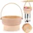 Etercycle Faltbare Silikon-Makeup-Pinsel-Reinigungsschale – tragbares Reinigungsset für Pinsel, Pudertupfer und Schwämme (Rosa)