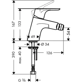 Hansgrohe Focus Bidetmischer Chrom 31922000