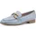 Marco Tozzi Damen Slipper mit Blockabsatz Elegant, blau, Größe 39 EU