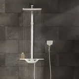 Kludi COCKPIT Discovery Thermostat Dual Shower System, mit Ablage, weiß/chrom, 8020091-00