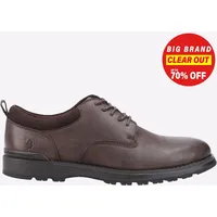 Hush Puppies Dylan Herren Leder Memory Foam Schuhe Brown