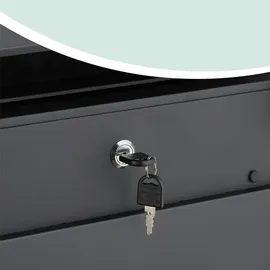 Relaxdays Briefkasten schwarz inkl. Zeitungsfach