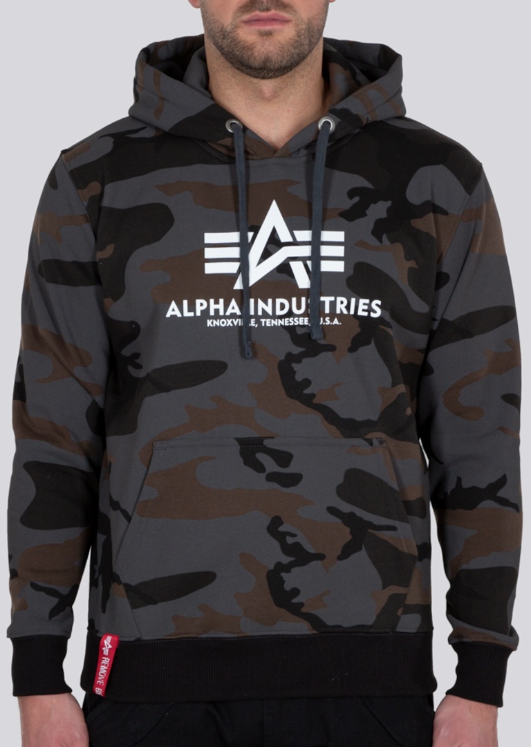 Alpha Industries Basic Camo Hoodie, schwarz-mehrfarbig, Größe M