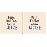 Grafik Werkstatt lustiger Untersetzer aus Kork | Kein Kaffee, Grün (Packung mit 2)
