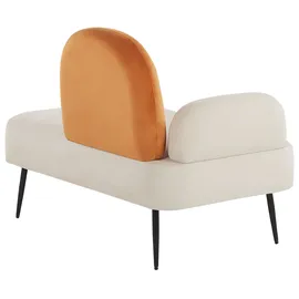 Beliani Chaiselongue Samtstoff Orange
