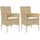 vidaXL Gartenstuhl 55 x 67 x 25 cm beige 2 St.