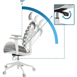 HJH Office Ergo Line W Stoff Grau