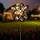 Spetebo Doppel Windrad Metall Ø 23 cm mit Solar LED Glaskugel 1 St. braun