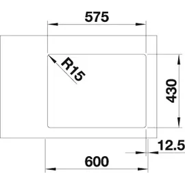 Blanco Andano 340/180-IF links Edelstahl Seidenglanz + Handbetätigung + InFino