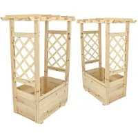 Holz4home Pflanzkästen, Natur, Holz, Rechteckig, 58x103x34 cm, Gartenzubehör, Gartendeko