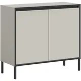 xonox Kommode Tron 92 x 83 x 38 cm Kaschmirgrau Nachbildung / Schwarz