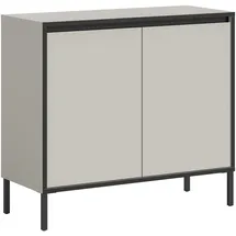 xonox Kommode Tron 92 x 83 x 38 cm Kaschmirgrau Nachbildung / Schwarz