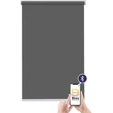 SUNLINES Elektrisches Rollo Akkurollo Upcycling appgesteuert, blickdicht, Sunlines, sunlines, blickdicht, ohne Bohren, verschraubt, appgesteuert via Bluetooth grau 180 cm x 220 cm