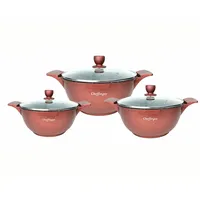 Cheffinger Kochtopfset 6-tlg. 20 cm rund + 24 cm rund + 28 cm rund