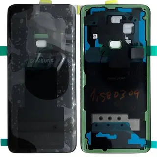 Samsung GH82-15865A Akkudeckel Deckel für Galaxy S9 G960F + Klebepad Schwarz Midnight Black Neu