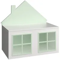 [en.casa] Spielzeugkiste Vipsali 56x60x33 cm Mintgrün/Weiß