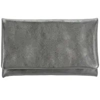 ABRO Mimosa Clutch Leather Grau