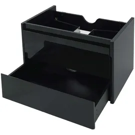 Mendler Waschbeckenunterschrank HWC-B19, Waschtischunterschrank Waschtisch Badezimmer, hochglanz Soft-Close 50x60cm ~ schwarz