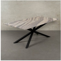 MAGNA Atelier Esstisch SPIDER mit Marmor Tischplatte, Dining Table, nachhaltig, Naturstein, Exclusive Line, 200x100x75cm grau 160 cm x 75 cm
