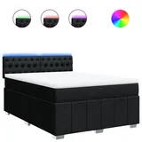 vidaXL Boxspringbett 160 x 200 cm Schwarz