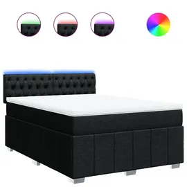 vidaXL Boxspringbett 160 x 200 cm Schwarz