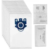 10 Ersatzbeutel mit 2 Filtern für Staubsauger der Miele HyClean 3D Efficiency GN Classic C1 Complete C2 C3 S2000 S5000 S8000 Serie – 9917730