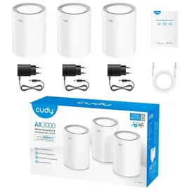 Cudy M3000 AX3000 Wi-Fi 6 Mesh 2.5G 3er-Pack