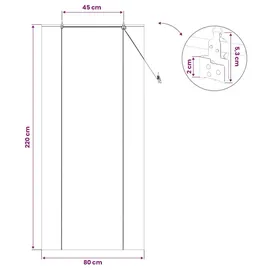 vidaXL Rollo Natur 80 x 220 cm Bambus/Braun