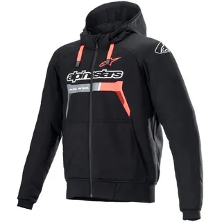 Alpinestars Chrome Ignition Hoodie schwarz - Schwarz/Neon-Rot/Grau / XXL