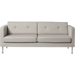 FDB Møbler L42 Firhøj Sofa 2,5-Sitzer, chrom / beige