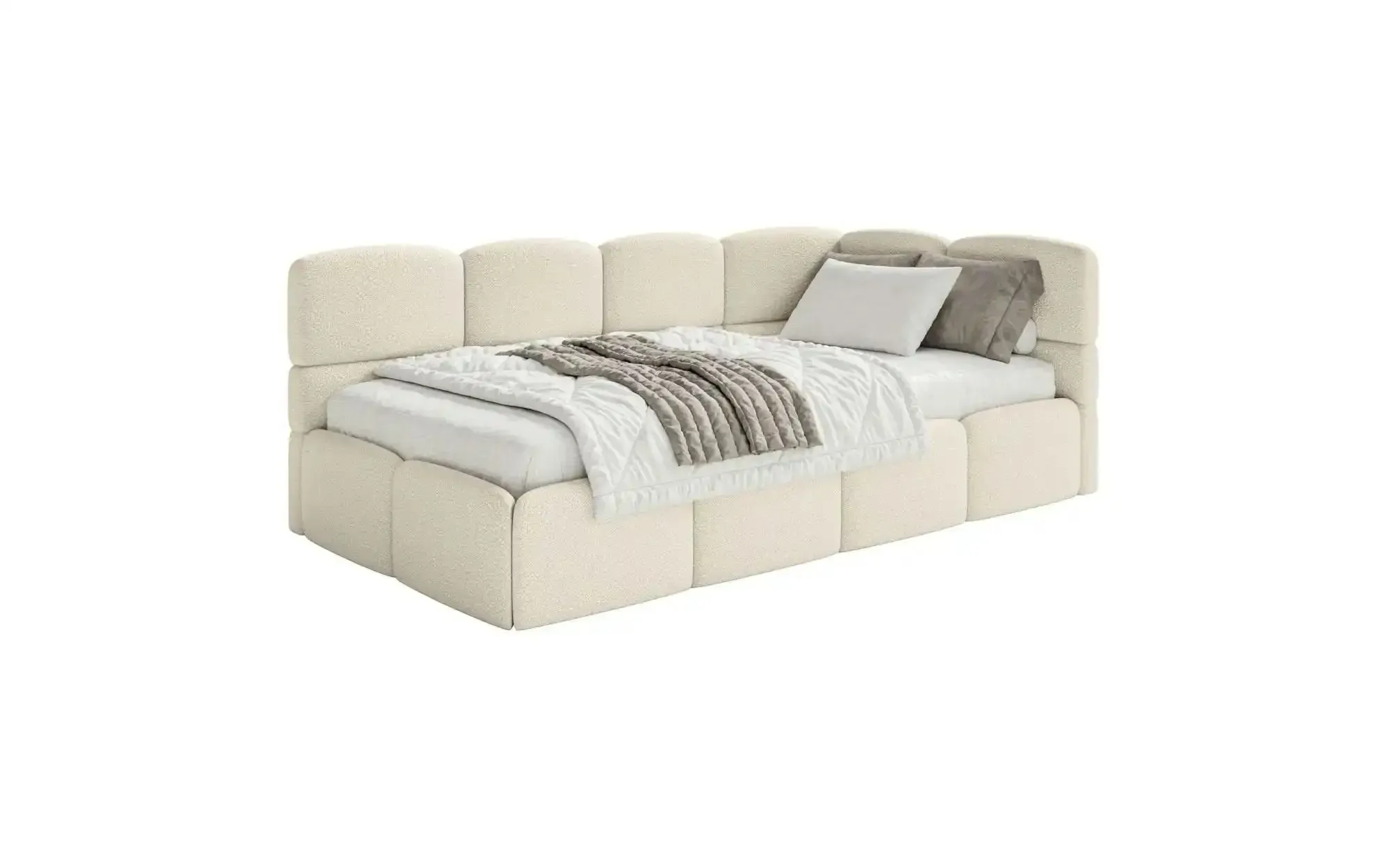Selsey Polsterliege mit Bettkasten  ¦ beige ¦ Maße (cm): B: 220 H: 88