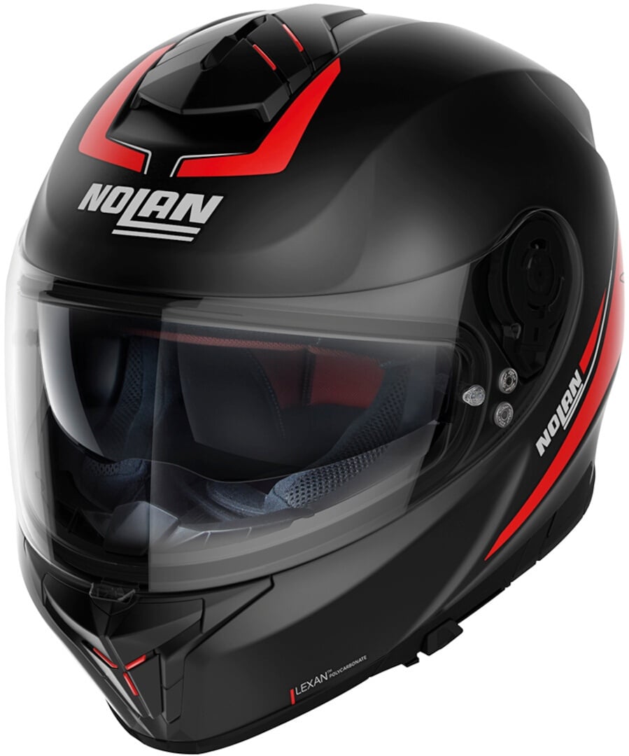 Nolan N80-8 Staple N-Com Helm, schwarz-rot, Größe XS für Männer