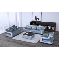 JVmoebel Sofa Sofagarnitur 3+1 Polster Designer Sofas Garnitur Couch, Made in Europe grau