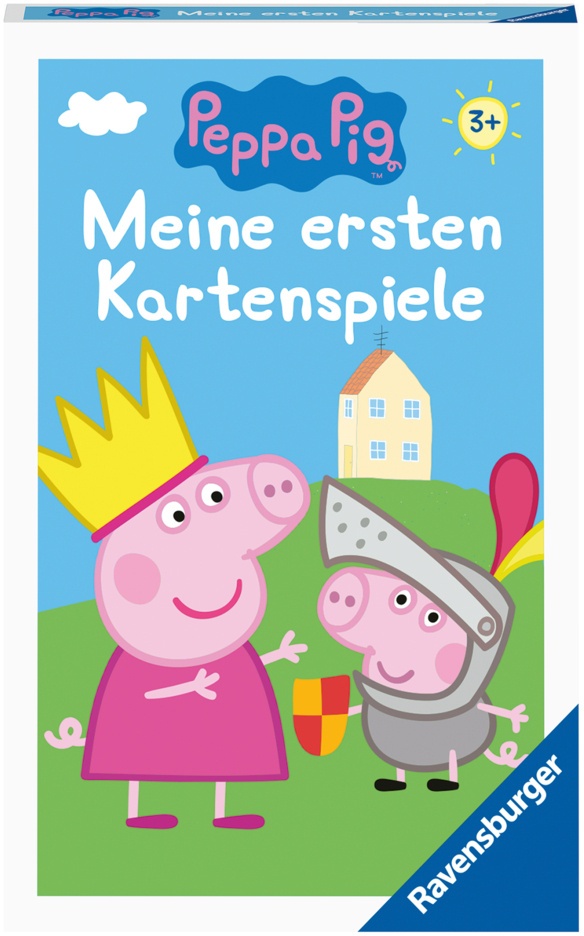 Ravensburger Verlag - Peppa Pig Meine ersten Kartenspiele von Ravensburger, 20820, Quartett, Schwarzer Peter und Paare suchen, für Peppa-Fans ab 3 Jahren