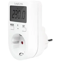 LogiLink Energiekosten Messgerät mit Anzeige der Leistung, Netzspannung und Stromverbrauch