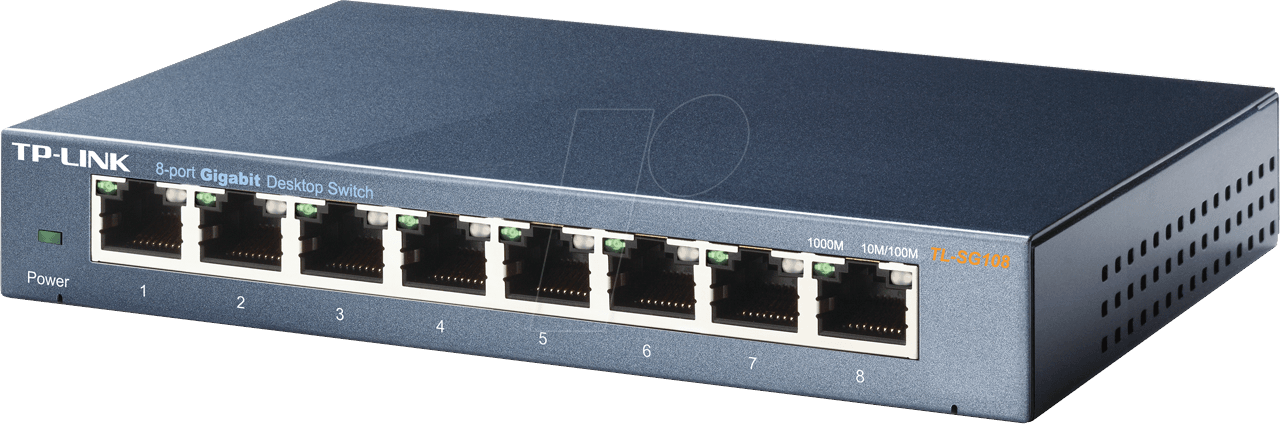 TPLINK TLSG108 - Switch, 8-Port, Gigabit Ethernet