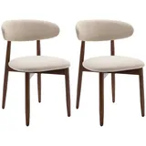 Esszimmerstuhl Stoff beige 2er Set