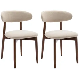 Esszimmerstuhl Stoff beige 2er Set