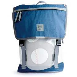 360° Taschen Landgang Rucksack weiß blau / Zahl grau