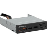 Chieftec Internal Dual-Slot-Cardreader, USB 3.0 19-Pin Stecksockel [Stecker] (CRD-908H)