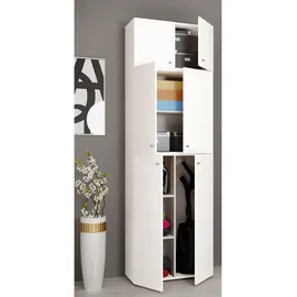 VCM Mehrzweckschrank weiß Kunststoff, 70x223x39 cm, stehend, Schlafzimmer, Kleiderschränke, Mehrzweckschränke
