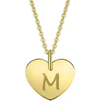 Kettenanhänger ONE ELEMENT "Herz Buchstaben Anhänger aus 333 Gelbgold", gold, Schmuckanhänger, Damen, Herzmit Gravur M, A, Gelbgold 333 Gold, Gelbgold 333, Gold, Kettenanhänger, das perfekte Geburtstagsgeschenk für Frau und Mann