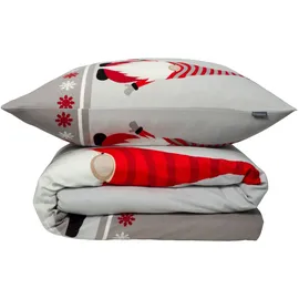 SCHIESSER Balduin Weihnachts-Wichtel Grau 135 x 200 cm + 80 x 80 cm