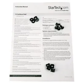 Startech CABSHELF1U10 Server Schrank Fachboden, 1 HE, 25 cm Schwarz