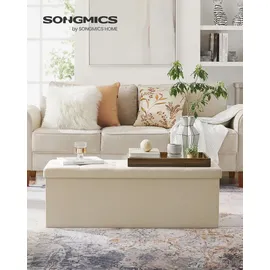 Songmics Sitztruhe LSF77BE beige Stoff 110,0 cm