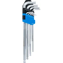 BGS Winkelschlüssel-Satz Zollgrößen Innensechskant / Innensechskant mit Kugelkopf 1/16" - 3/8" 9-tlg.